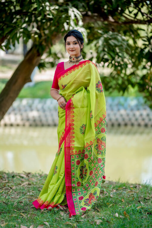 Lemon Sundori  | Tangail Silk Saree