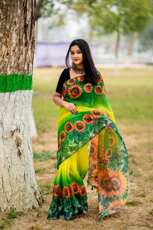Sunflower | Tangail Silk Saree