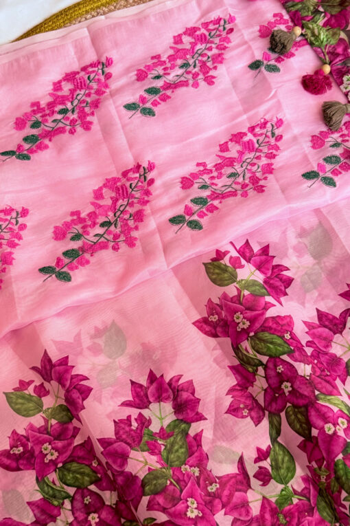 Baganbilash Embroidery |  Tangail Silk Saree - Image 2