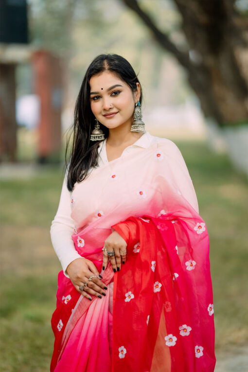 Nayontara Embroidery |  Tangail Silk Saree - Image 4