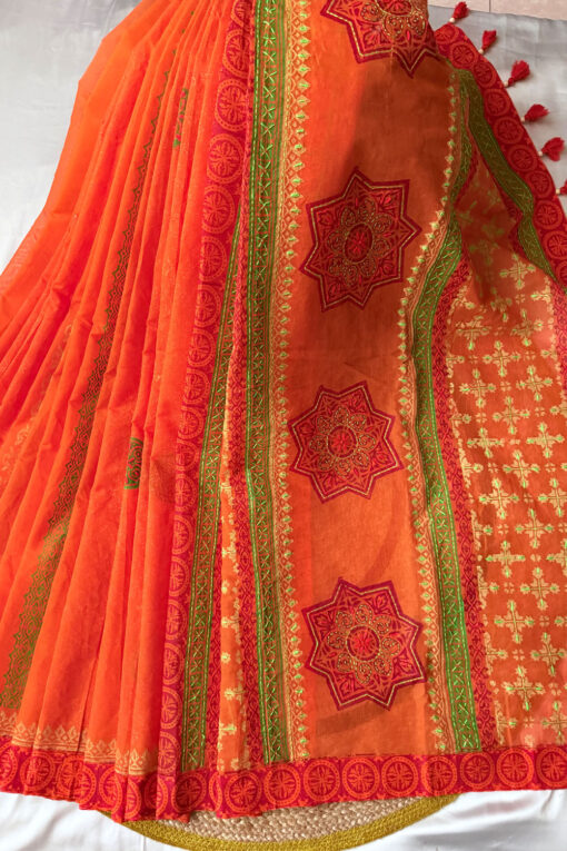 Komola | Handwork Blockprint Saree