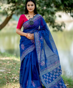 Tandra | Cotton Silk Blockprint Saree