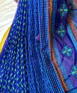 Mrinmoye | Blockprint Embroidery Saree