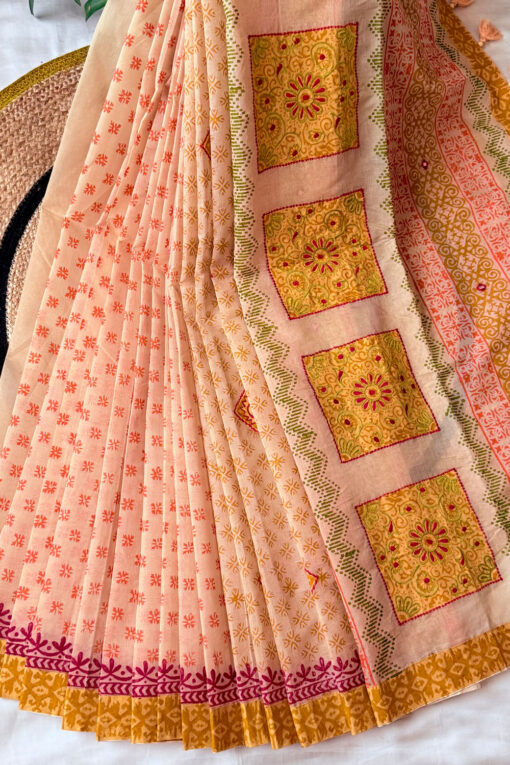 Sundori | Blockprint Embroidery Saree