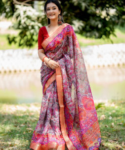 Pinkish | Katan Border Design