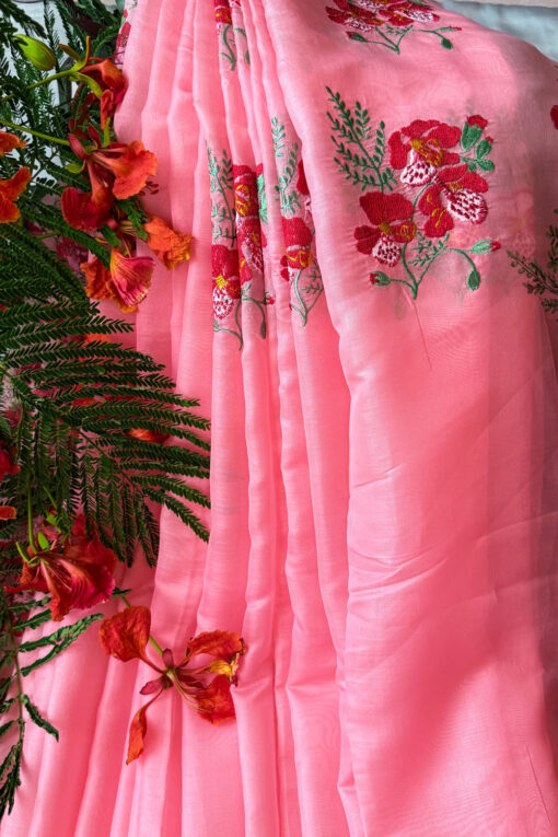 Krishnochura Embroidery |  Tangail Silk Saree - Image 5