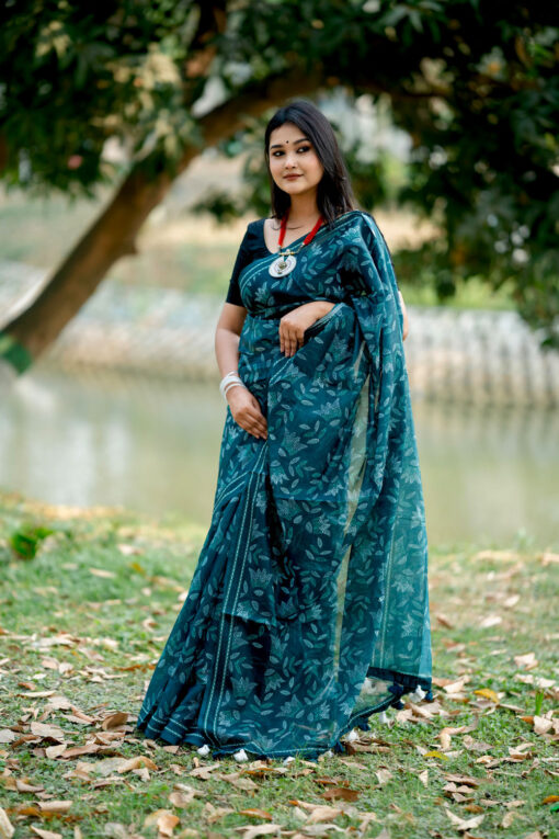 Nakshi  | Tangail Silk Saree - Image 5
