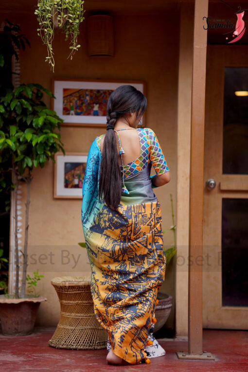 Graphite | Susmita Glossy Silk Saree - Image 6