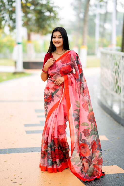 Rose  | Tangail Silk Saree