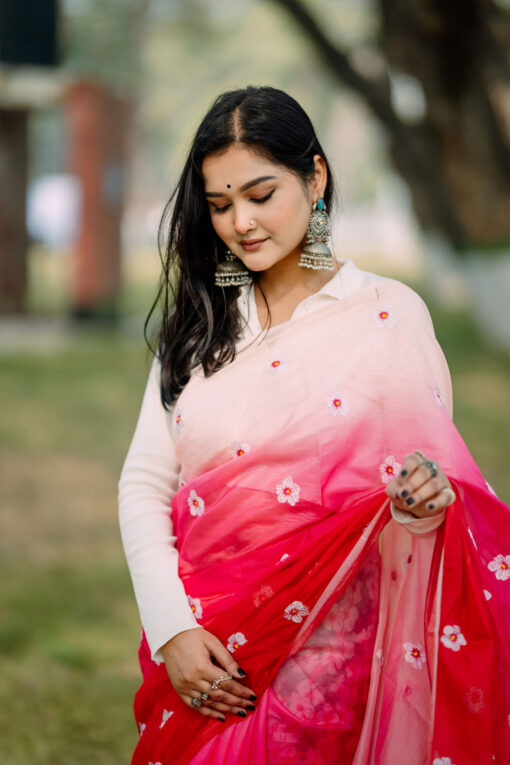 Nayontara Embroidery |  Tangail Silk Saree - Image 2