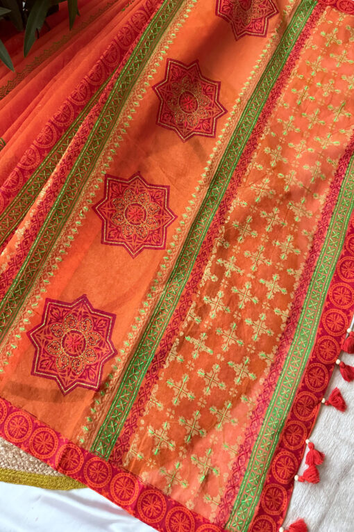 Komola | Handwork Blockprint Saree - Image 6