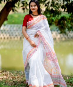 Shovvota | Cotton Silk Blockprint Saree