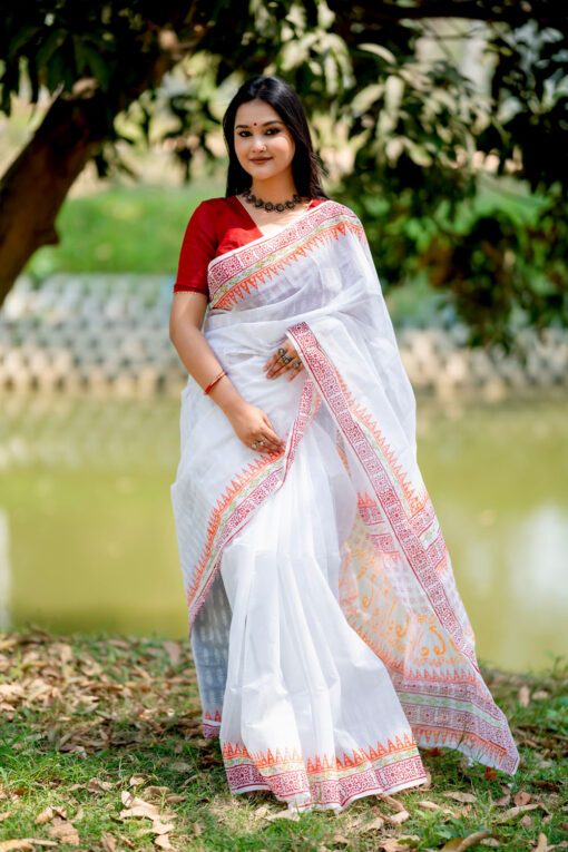 Shovvota | Cotton Silk Blockprint Saree