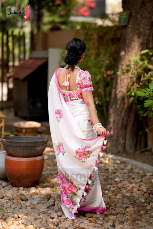 Golap | Susmita Glossy Silk Saree - Image 4