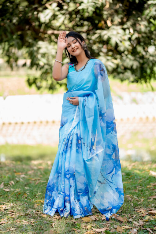 Sea beach | Tangail Silk Saree - Image 4