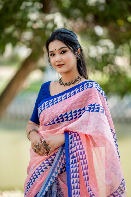 Borno  | Tangail Silk Saree - Image 2