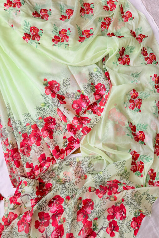 Krishnochura Embroidery |  Tangail Silk Saree