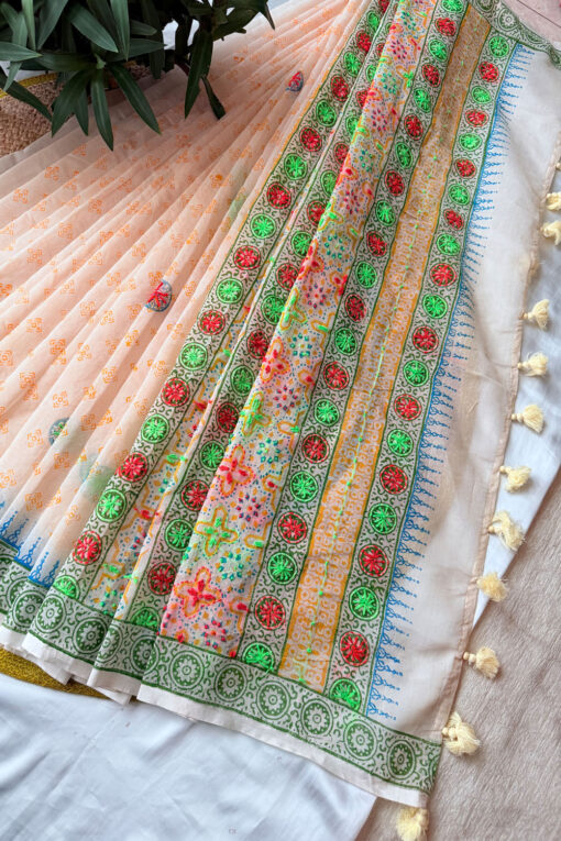 Bihari | Cotton Silk Blockprint Saree - Image 3