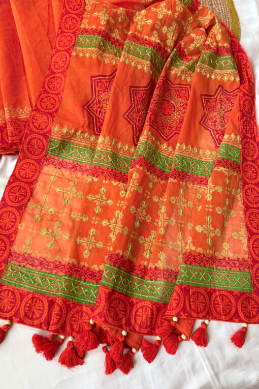 Komola | Handwork Blockprint Saree - Image 5