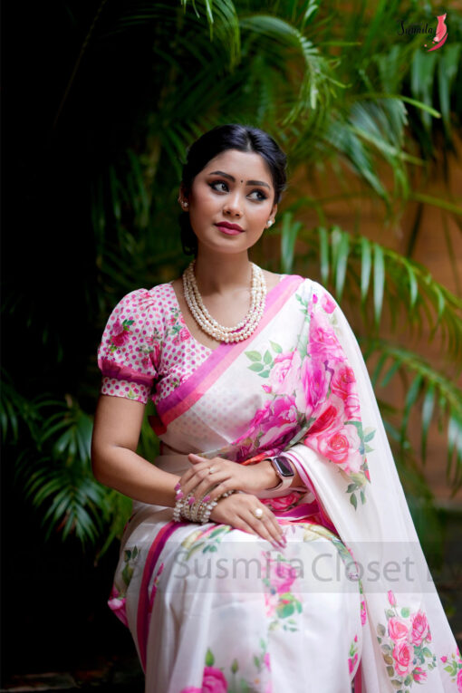 Golap | Susmita Glossy Silk Saree - Image 3