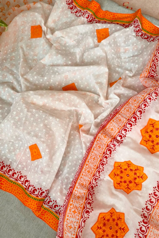 Falgun | Blockprint Embroidery Saree