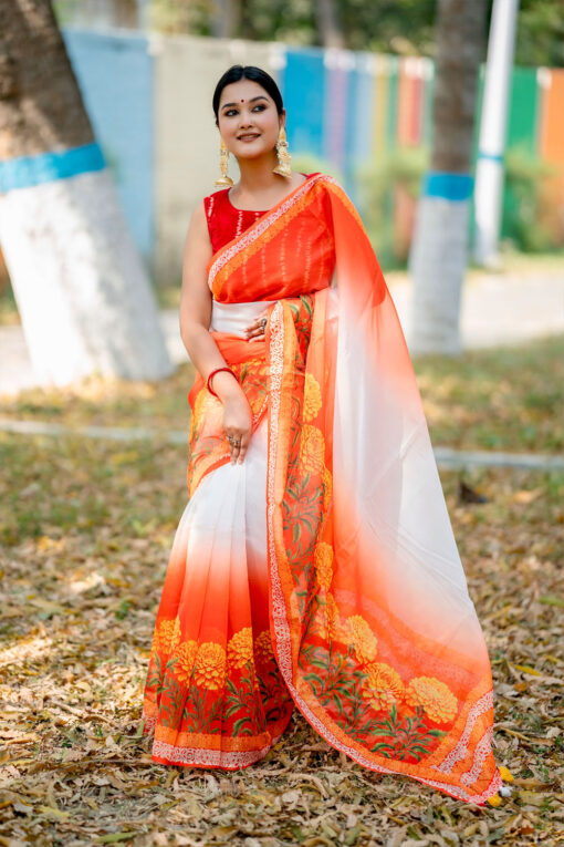 Gadha  | Tangail Silk Saree - Image 3