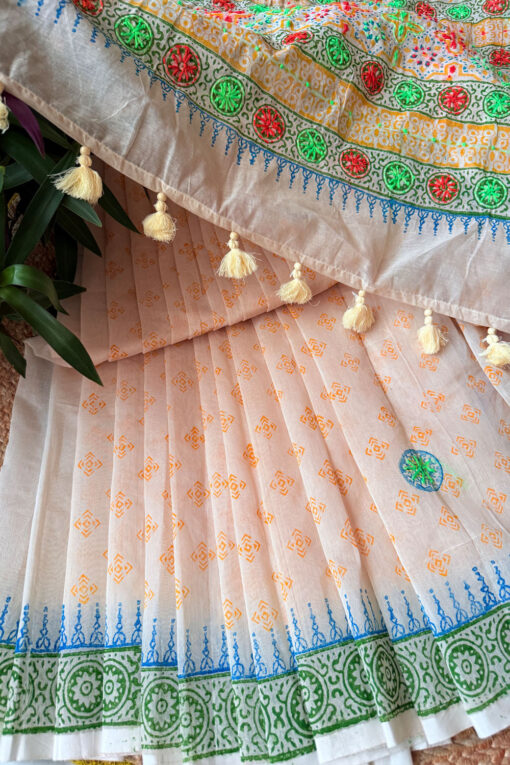 Bihari | Cotton Silk Blockprint Saree - Image 2