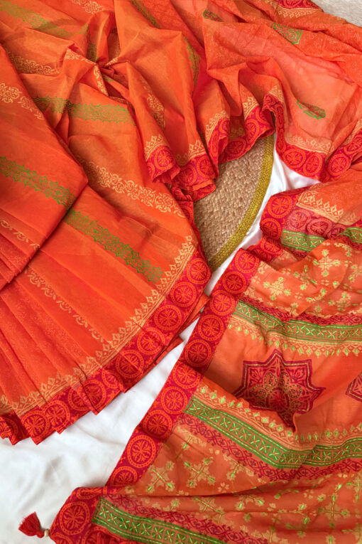 Komola | Handwork Blockprint Saree - Image 4