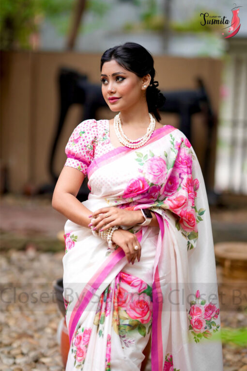 Golap | Susmita Glossy Silk Saree - Image 2