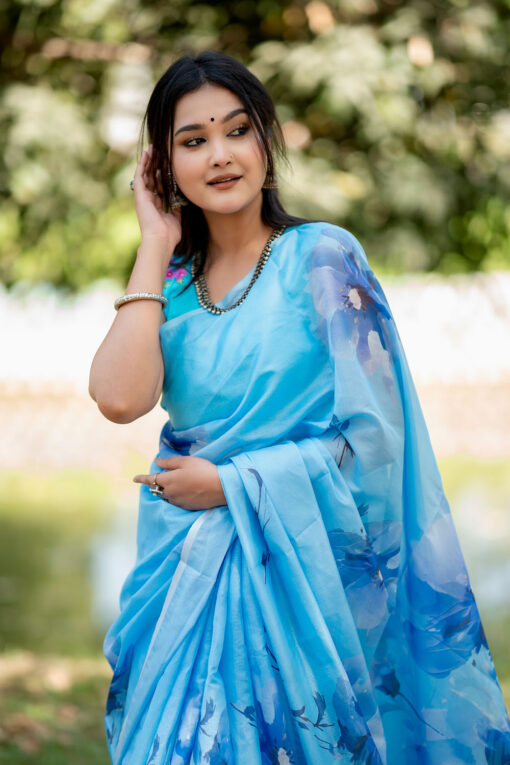 Sea beach | Tangail Silk Saree - Image 2