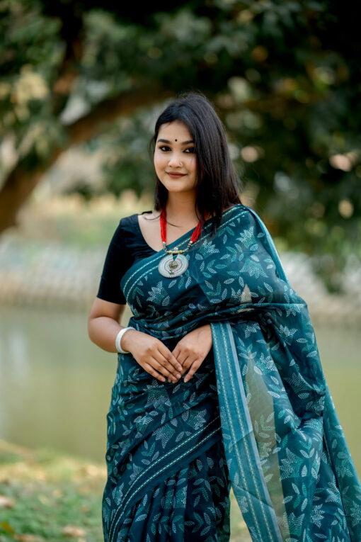 Nakshi  | Tangail Silk Saree - Image 3