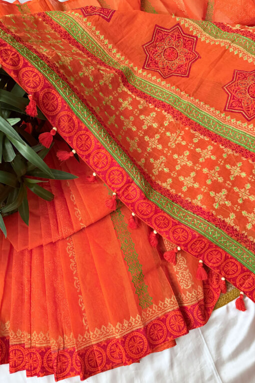 Komola | Handwork Blockprint Saree - Image 3