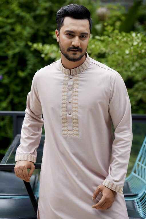 Skin Color Embroidery Panjabi
