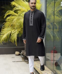 Black Color Embroidery Panjabi