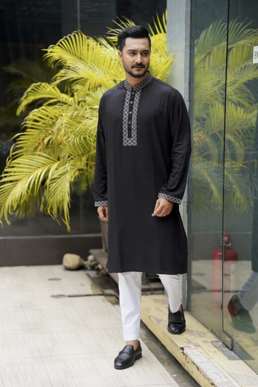 Black Color Embroidery Panjabi