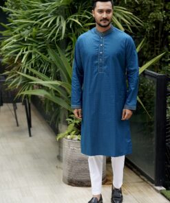 Cobalt Blue Embroidery Panjabi