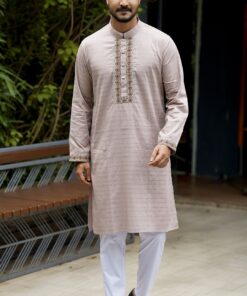 Light Taupe Cotton Panjabi