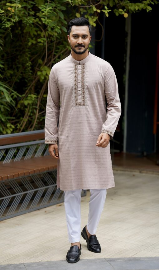 Light Taupe Cotton Panjabi